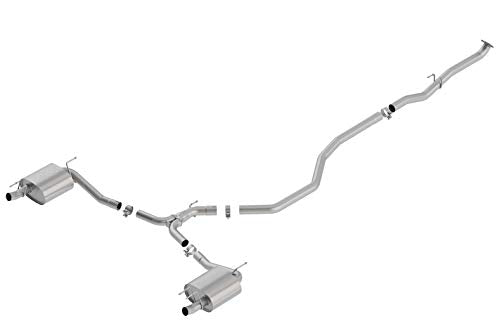 BORLA 140786 Cat-Back Performance Exhaust System for 2018-2022 Honda Accord Sport 4 Cyl. T-304 Stainless Steel Dual Split Rear Exit Single 2.25" Exit Each Side Tips NOT included Reuse O.E. Tips