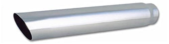 compare product Vibrant Performance Exhaust Tip, Weld-On, 3 in Inlet, 4 in Round Outlet, 20 in Long, Single Wall, Cut Edge, Angled Cut, Stainless, Polished, Each
