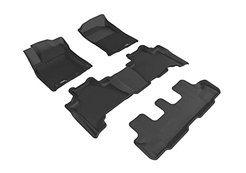 3D MAXpider Custom Fit KAGU Floor Mat (BLACK) Compatible with LEXUS GX460 2014-2023 - Full Set