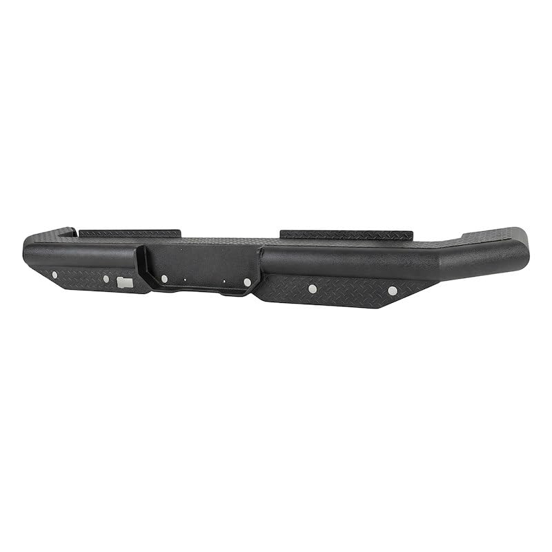 Cattleman HD 4200S Rear Pipe Bumper Fits Ram 3500 2011-2018 Gloss Black Powder-Coated Steel 1-Piece Bolt-On 4 Inch Schedule 40 Pipe Diamond Plate For Dual Rear Wheels
