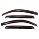 TrailFX Raing Guards Fits 2005-2015 Toyota Tacoma Double Cab 4-PC Low Profile in-Channel Smoke Window Vents Acrylic Rainguards Snap-in Installation Rain Guards TrailFX 4056IC