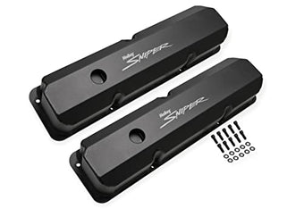 compare product Holley 890001B Aluminum Valve Cover Set