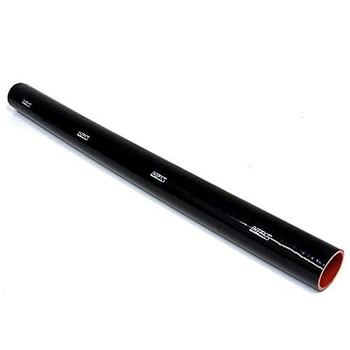 HPS HTST-3F-250-BLK High Temperature 4-Ply Reinforced Silicone Coolant Tube Hose, 25 psi Maximum Pressure, 3' Length, 2-1/2" ID, Black