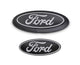 OEM M-1447-F15B24 Black Front Grille Rear Tailgate Emblems for 2024-2026 Ford F150 Without Camera