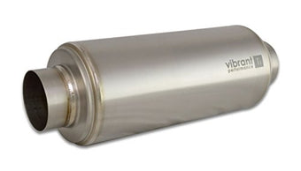 compare product Vibrant Power 17532 Muffler, Universal, Titanium, Natural, 3.00 in. Inlet, 3.00 in. Outlet, 5.50 in. diameter Round Muffler body, 16.00 in. overall length, 3.85 lbs, each