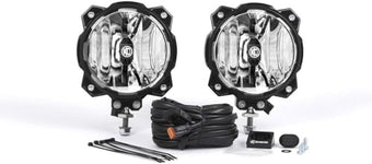 compare product KC HiLiTES 91305 Gravity LED Pro6 Single Wide-40 Beam with Wiring Harness and Illuminated LED Light Switch - Pair Pack System