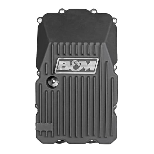 B&M 70393 Hi-Tek Deep Transmission Oil Pan - Black anodized Finish - Each