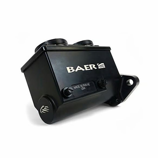 Baer Brakes Master Cylinder, Remaster, 0.875 in Bore, Integral Reservoir, Driver Side Port, Aluminum, Black Anodized, Each