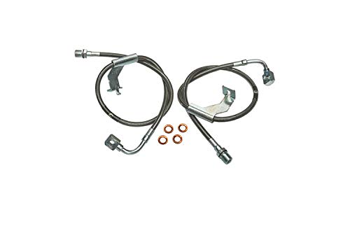 RealTruck SUPERLIFT SUSPENSION Brake Hose Kit for Suburban/Blazer/GM Pickup | Front Bullet Proof Pair of Brake Hoses | 91360 | Fits 1987 GM Pickup; 1987-1991 Blazer / Suburban with 4-6" Lift Kit