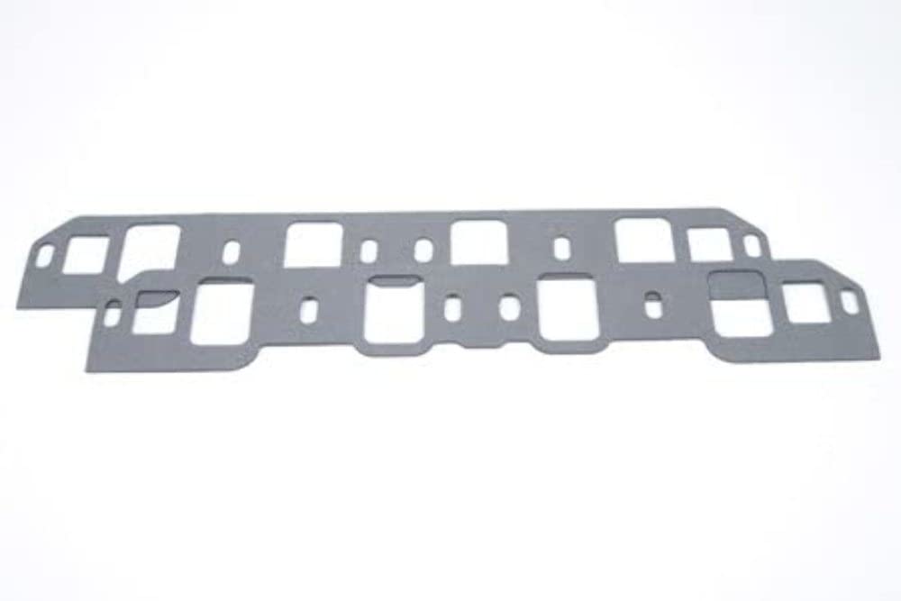 SCE Gaskets Intake Manifold Gasket, 0.062 in Thick, 1.5 x 2.24 in Rectangular Port, Composite, 18 and 15 Degree Head, Small Block Ford, Pair