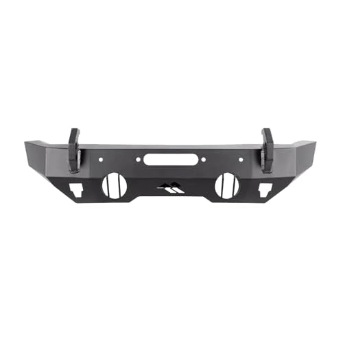 Rugged Ridge HD Bumper, Front for Jeep Wrangler/Gladiator | Stubby, Steel, Black | 11540.32 | Fits 2018-2025 Jeep Wrangler JL; 2020-2025 Jeep Gladiator JT