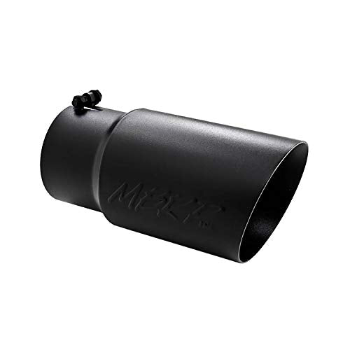 MBRP T5074BLK 6" O.D. Dual Wall Angled Exhaust Tip (Black Coated)