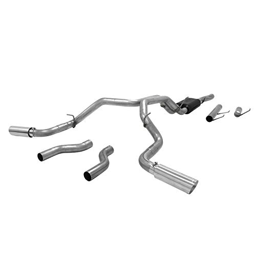 Flowmaster 817709 American Thunder Cat-Back Exhaust Kit 3 Inch 409 Stainless Steel Dual 4 Inch Polished Stainless Tips Compatible with 2014-2024 Ram 2500 6.4L 149.4 160.5 169.4 Inch Wheelbases