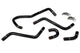 HPS 57-1345-BLK Black Silicone Radiator Coolant Hose Kit