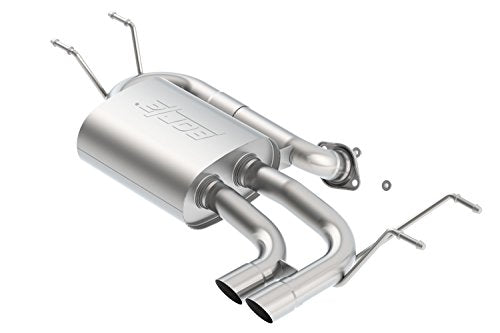 BORLA 11919 Axle-Back Performance Exhaust System for 2016-2023 MAZDA MX5 Miata 4 Cyl. T-304 Stainless Steel S-Type Sound Single Right Rear Exit Dual 2.5" Round Brushed T-304 Stainless Steel Tips