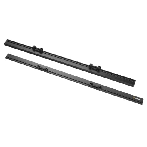 RealTruck TruXedo Elevate TS Rails | 1118414 | Fits Jeep Gladiator & Ford Maverick (50" Rail Length) | RAILS & Cleats Only, black