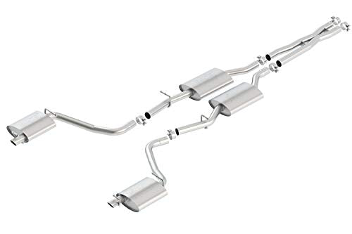 BORLA 140650 Cat-Back Perf. Exhaust System for 2015-2023 Dodge Challenger SXT V6 & GT V6 T-304 Stainless Steel ATAK Sound Dual Split Rear Exit Single Outlet Each Side Tips NOT included Reuse O.E.T ips