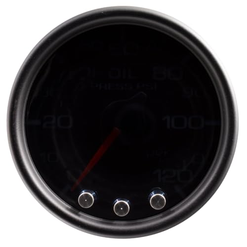 AUTO METER P32552 Gauge Oil Pressure (Spek-Pro 2 1/16", 120Psi, Stepper Motorwith Peak & Warn, Blk/Smoke/Blk, Spek-Pro)