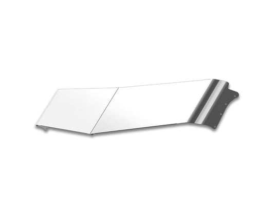 RoadWorks Stainless Steel Challenger 11" - 13" V-Drop Post Mount Visor for Visor Peterbilt Legacy Cab Ultracab and Flat Top Trucks | 35930
