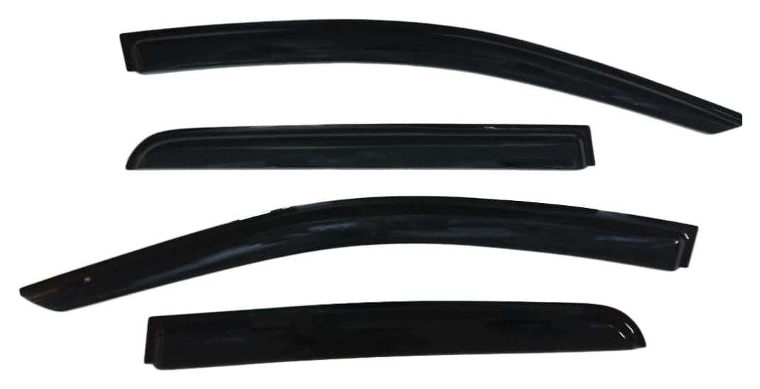 TrailFX Rainguard Window Vents Fits Nissan Titan Crew Cab 2017-2024 Smoke Acrylic Low Profile Tape-On Side Four Price Window Deflectors TrailFX 4810H