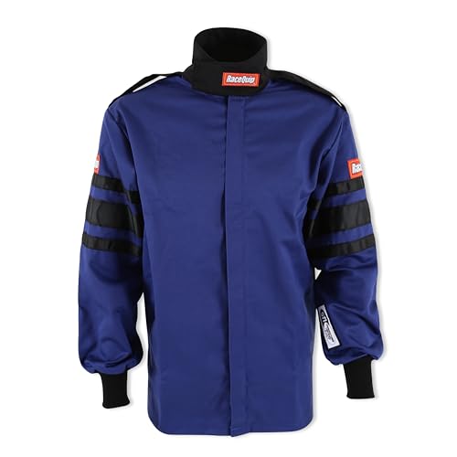 RaceQuip 111023RQP 110 Series Race Jacket SFI 3.2A/1 Blue/Black Stripe Medium
