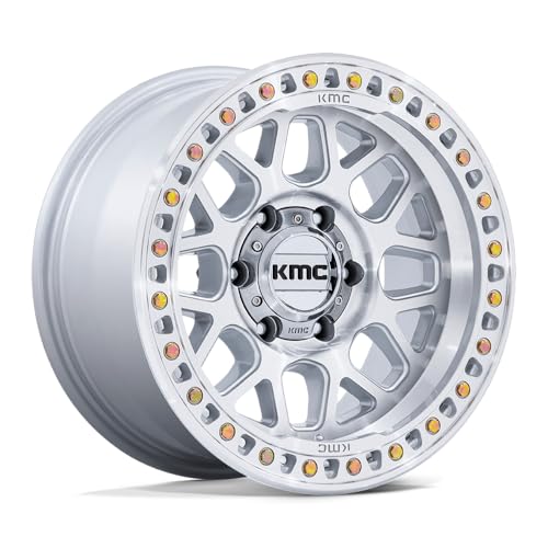 20x9 KMC KM549 GRS Gloss Silver W/Machined Face Wheel 8x180 (18mm)