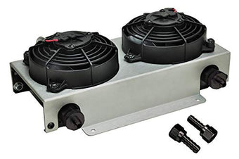 compare product Derale 13740 Hyper Dual-Cool Remote Cooler