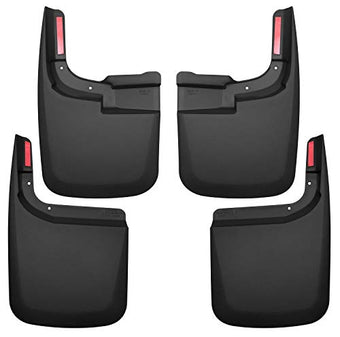 compare product Husky Liners Custom Mud Guards | Fits 2017-2026 Ford F-250 & F-350 w/Single Rear Wheels & w/o OEM Fender Flares | Rear Set, 2-pc Black - 58466