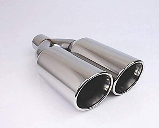Different Trends - DT-30538DL - Different Trends Brightt Compatible Dt-30538dl 5.00in Dual Double Wall Rolled Edge Ss Exhaust Tip 3.00in Id / 5.00in Od