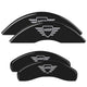 MGP Caliper Covers 23239SMGPBK MGP Black Powder Coat Finish, Silver Characters, Set of 4