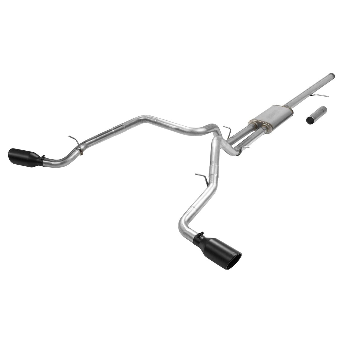 Flowmaster 717893 FlowFX Cat-Back Exhaust Kit Dual Side Exit 2.5 Inch 409 Stainless Steel 4.5 Inch Black Ceramic Tips Compatible with 2019-2024 Chevy Silverado GMC Sierra 1500 Crew Double Cab 5.3L