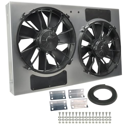 Derale Performance 16838 Gray/Black High Output Dual Radiator Fan