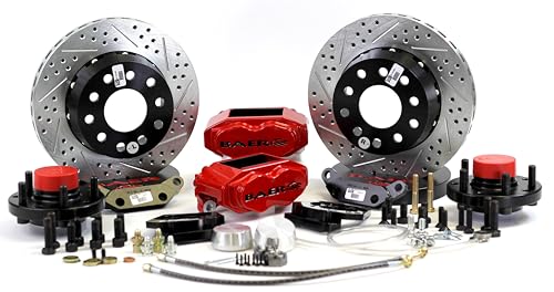 BAER BRAKES 4301433R-BKCZ Brake System (11" Front SS4+ Red 58-70 GM Full Size Car Y Body), 1 Pack