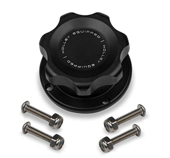 compare product Holley 241-230 Billet Fuel Cell Cap with Holley Equipped Logo