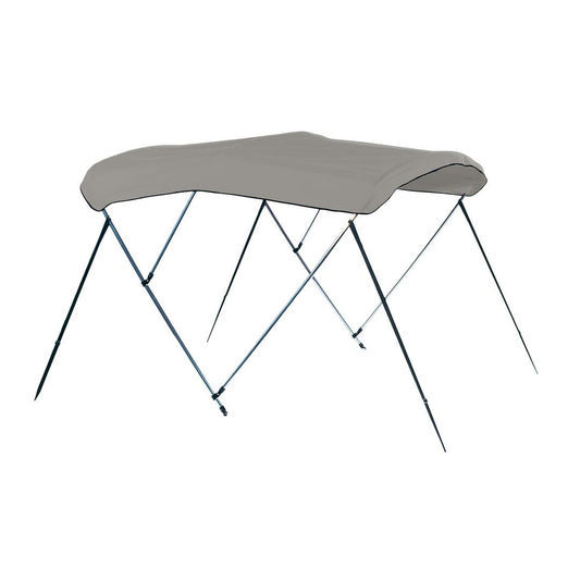 Carver 3005.4828 A5481TB-10 Fully Assembled 3-Bow Round Tube Sunbrella Bimini Complete Top Kit - Gray 79-84 in.