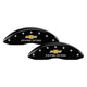 MGP Caliper Covers 14253SBRCBK Chevy Racing Black Powder Coat Finish, Silver Characters, Set of 4