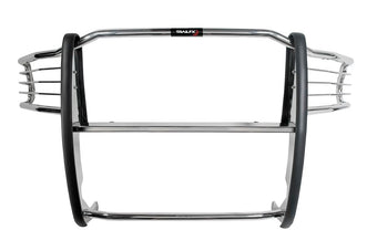 compare product TrailFX Grille Guard for Silverado 2500 HD and 3500 HD 2020-2023 One Piece Polished Stainless Steel with Brush Guard Pre-Drilled Light Mounts TrailFX E0038S