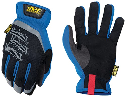 Mechanix Wear FastFit Touchscreen Work Gloves, Large, Blue