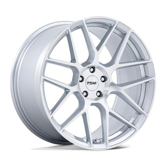 compare product 17x8 TSW TW002 Lasarthe Gloss Silver Machined Wheel 5x120 (35mm)