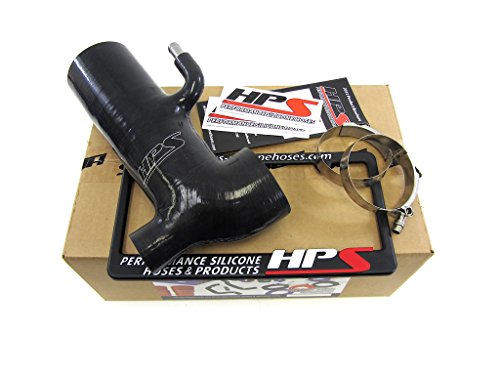 HPS 57-1294-BLK-1 Black Silicone Air Intake Hose (Post MAF Retain Stock Sound Tube)