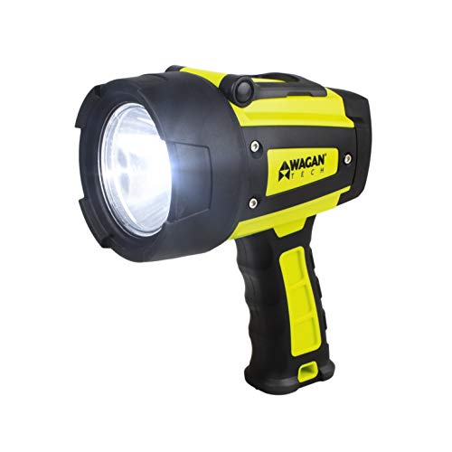 Wagan EL4322 Brite-Nite WR600 USB Rechargeable LED Handheld Spotlight 600 Lumen LED Lights 3 Lighting Modes 7 Position Hanging Stand Waterproof for Marine Boat Camping Country Farm Gift