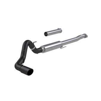 compare product MBRP 2021+ Ford F150 2.7L/3.5L/5.0L 4in Black-Coated AL Steel Cat-Back - RACE VERSION