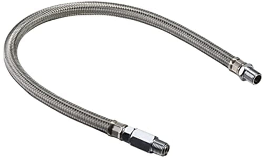Bulldog Winch 42030- Leader Hose with Check Valve 1/4 Inch X 20 Inch Stainless Braided
