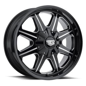 compare product REV Wheels 823M-7903512 823 Series- 17x9-4.53 bs - 6x5.5 / 6x135 -Black/Machine Lip