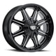 REV Wheels 823M-7903512 823 Series- 17x9-4.53 bs - 6x5.5 / 6x135 -Black/Machine Lip