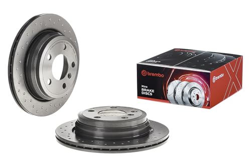 Brembo 09.B338.1X Xtra Rear Brake Discs with UV Painting, Set of 2
