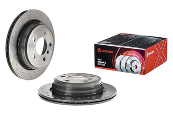 compare product Brembo 09.B338.1X Xtra Rear Brake Discs with UV Painting, Set of 2