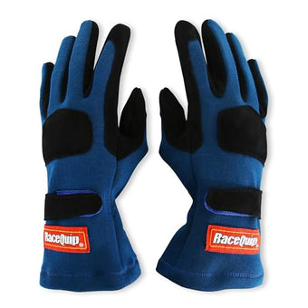 compare product RaceQuip 355025RQP 355 Series Racing Gloves - SFI 3.3/5 - Black/Blue - Large