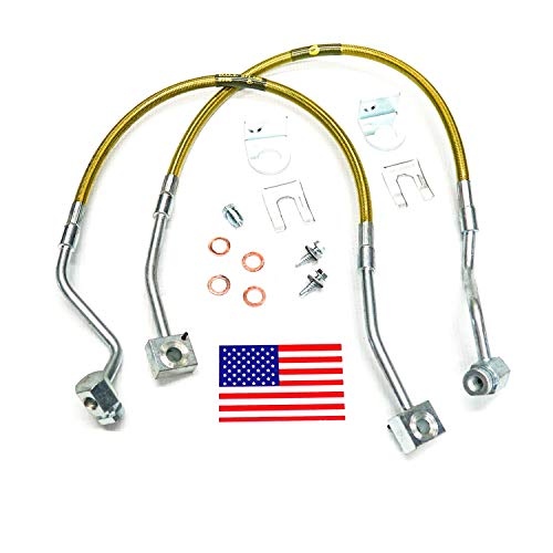 RealTruck SUPERLIFT SUSPENSION Brake Hose Kit for Ford Ranger/Explorer | Front Bullet Proof Pair of Brake Hoses | 91240 | Fits 1991-1994 Ford Ranger/Explorer with 4-6" Lift Kit