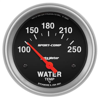 compare product Auto Meter 3531 Sport-Comp Electric Water Temperature Gauge Regular, 2 5/8